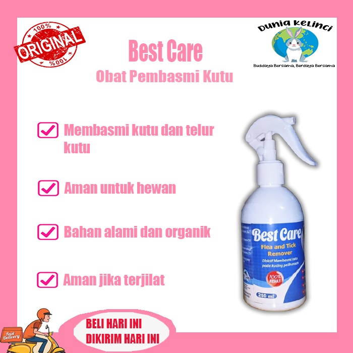 Obat Kutu kucing BEST CARE FLEA AND TICK REMOVER