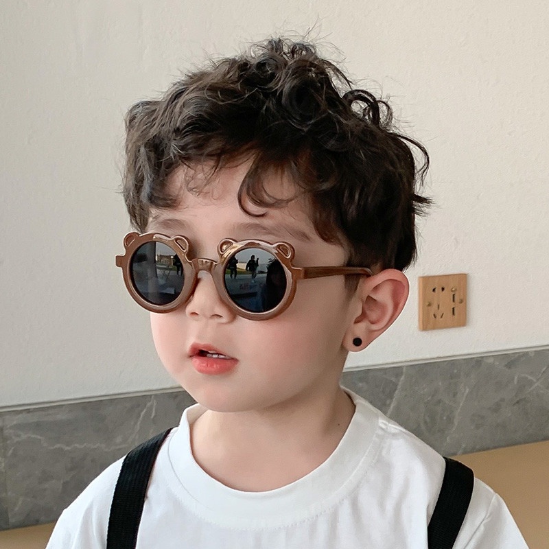 ELFYDO K712 Kacamata Fashion Anak Bentuk Telinga Beruang Kids Sunglasses Korea Style