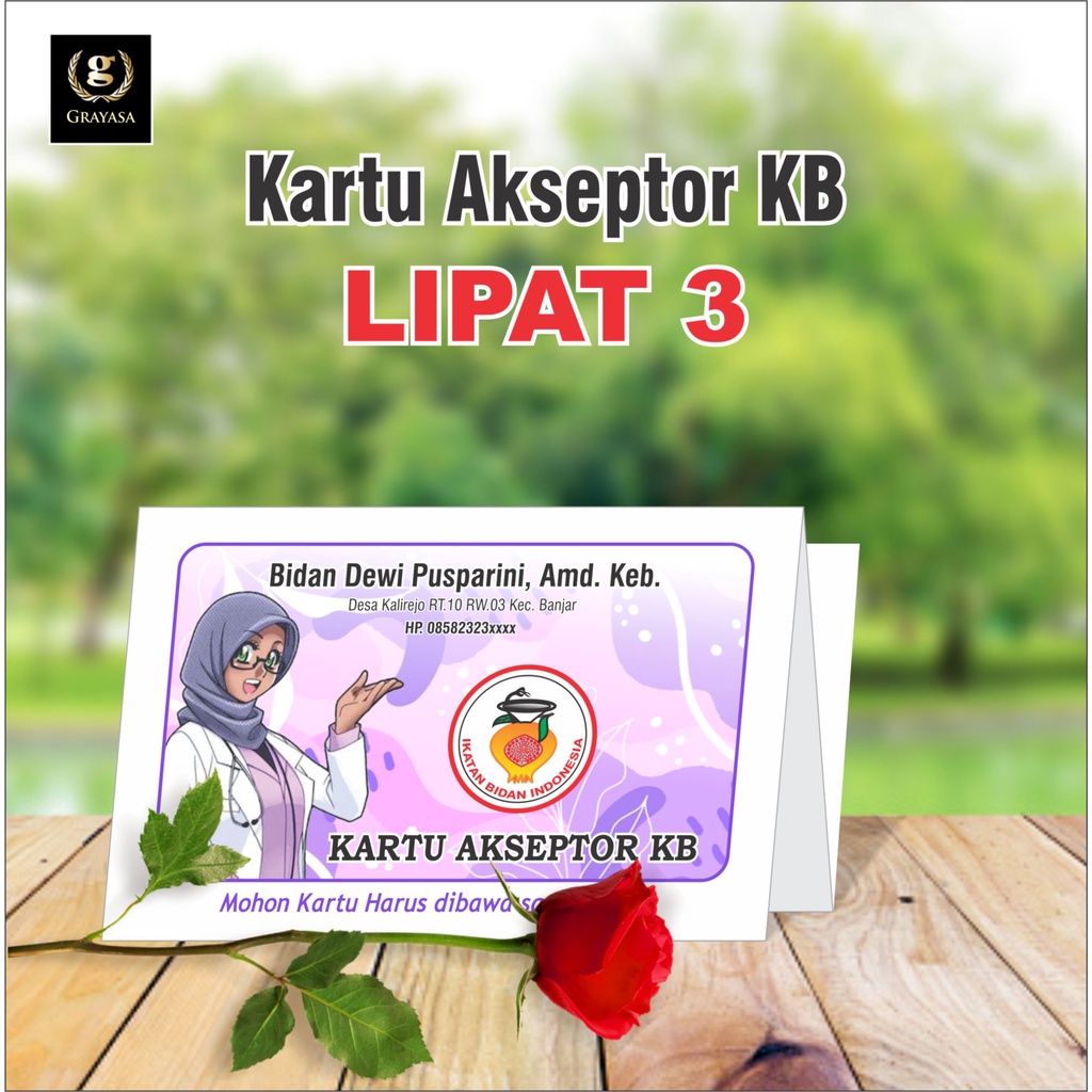 Kartu Akseptor KB Lipat 3 , Kartu KB Lipat 3 (isi 100 lbr)