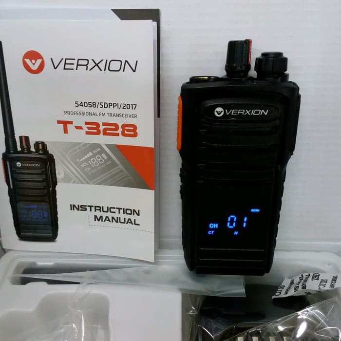 Verxion T-328 HT VHF Layar Tersembunyi Garansi T328 WT Handie Talkie