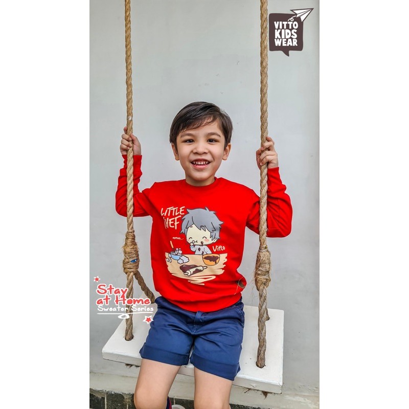 Jaket Anak Sweater Stay at Home Vitto