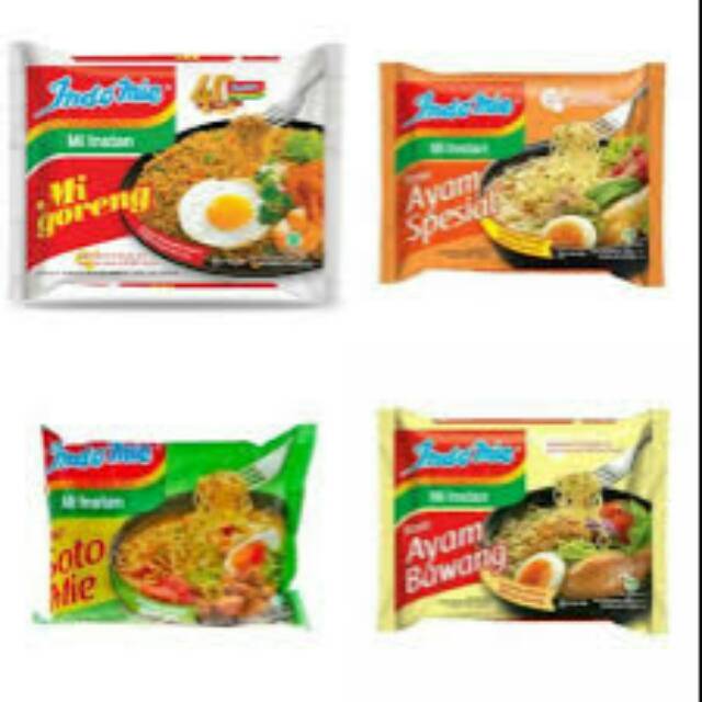 

Indomie GORENG / AYAM GEPREK / SOTO / AYAM BAWANG / KARI AYAM