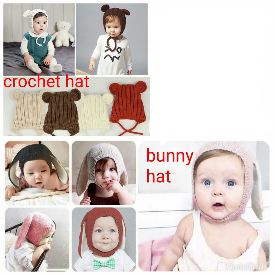 Topi baby rajut model kekinian topi hat