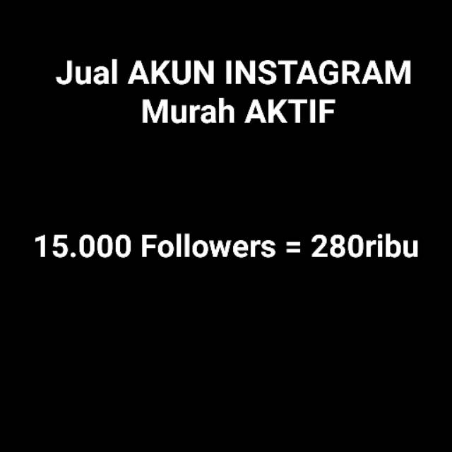 Jual Jual Akun INSTAGRAM MURAH AKTIF 100% (BERGARANSI) | Shopee Indonesia