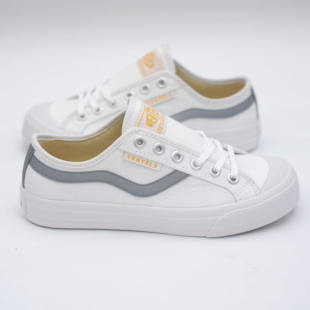 Sepatu Ventela New Public Low White Grey Vantela