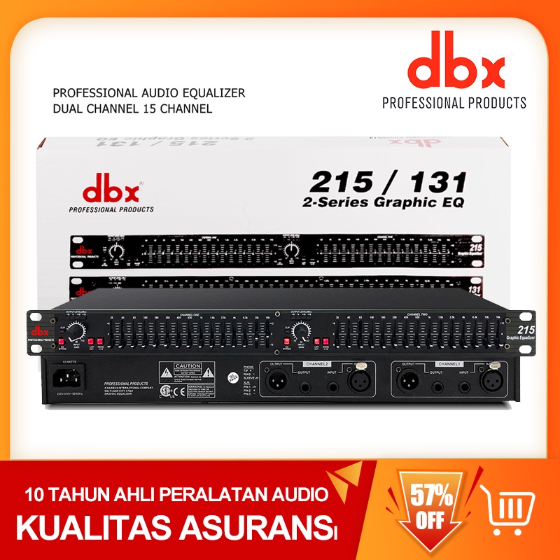 【COD】EQUALIZER DBX 215 Grafik Dual Channel 15 Band EQ