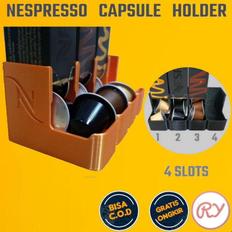 Nespresso Kapsul Capsule Dispenser Holder 4 Slots For Nespresso Coffee Capsules