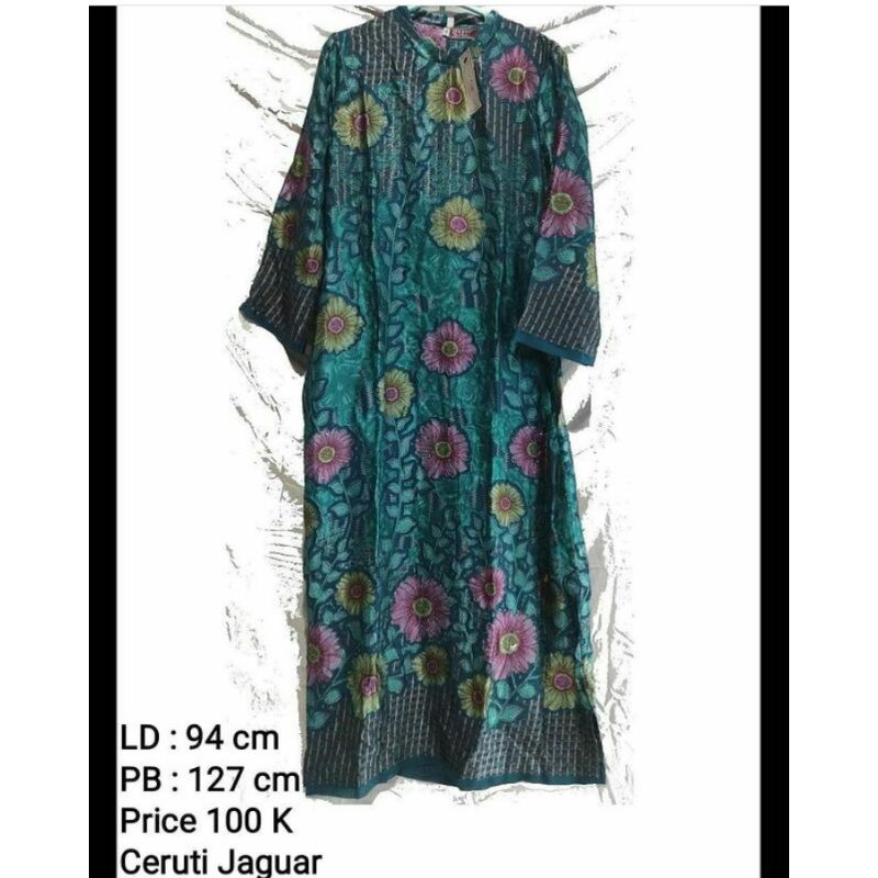 Baju Gamis Pesta Motif Bunga Pakaian Wanita Panjang