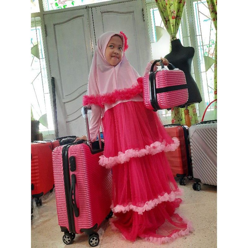 dress / gamis tutu anak petite muslim anak / gamis anak perempuan