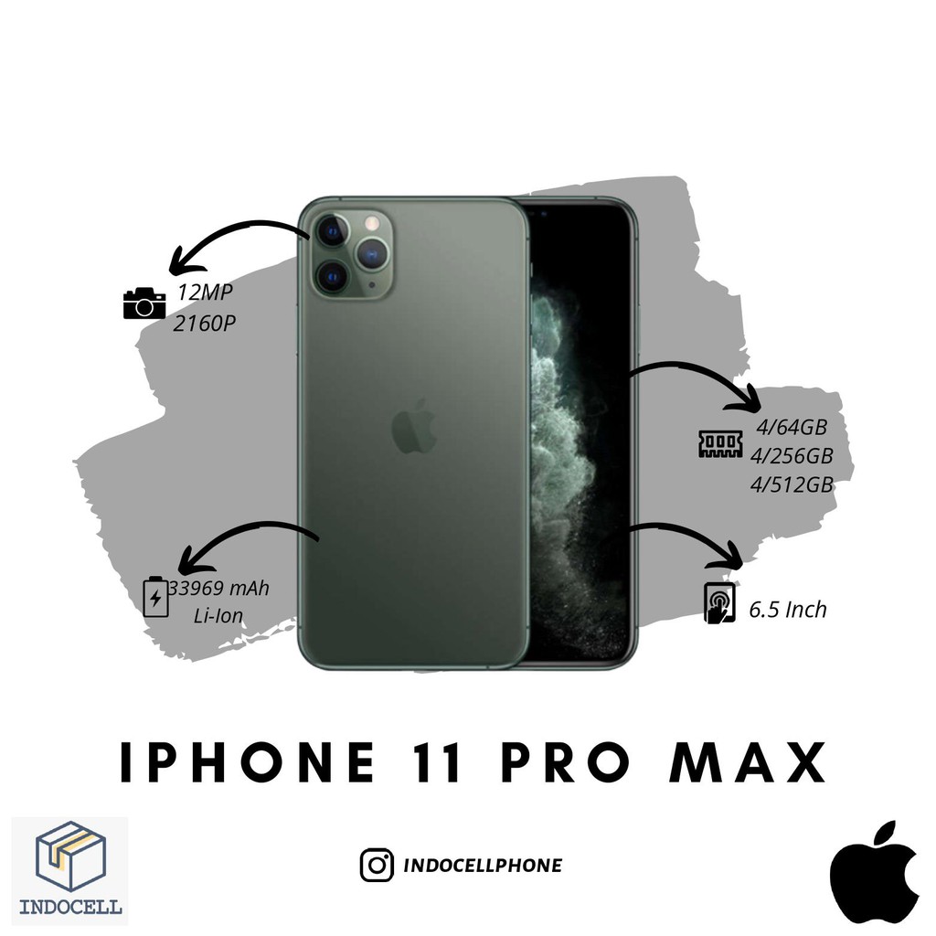 Apple iPhone 11 Pro Max 64GB - 256GB - 512GB Garansi 1