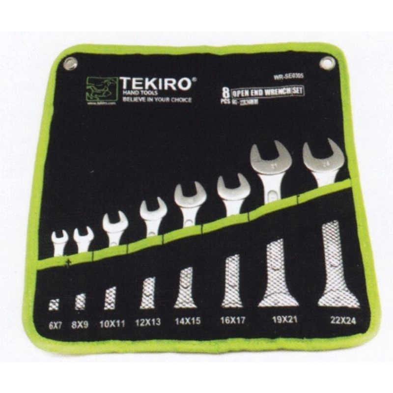 KUNCI PAS SET 8 PCS 6-24MM TEKIRO / OPEN END WRENCH SET