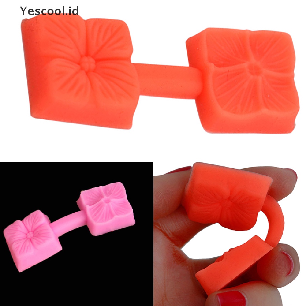 Cetakan Kue Fondant Coklat Sugarcraft Bentuk Bunga Mawar 3D Bahan Silikon
