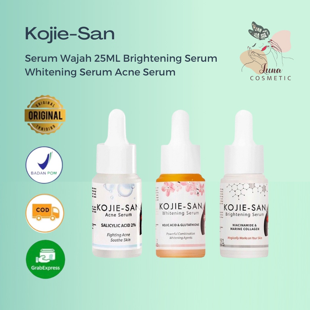 Kojie-San Serum Wajah 25ML Brightening Serum Whitening Serum Acne Serum BPOM