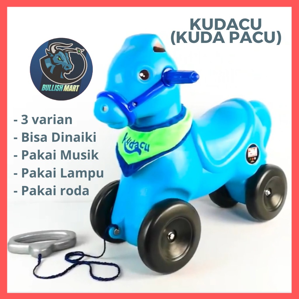 Mainan Kuda Kudaan - Mainan Kuda Jalan Bisa Dinaiki, Mainan Anak Anak Murah, Kuda Mainan Tarik Jalan