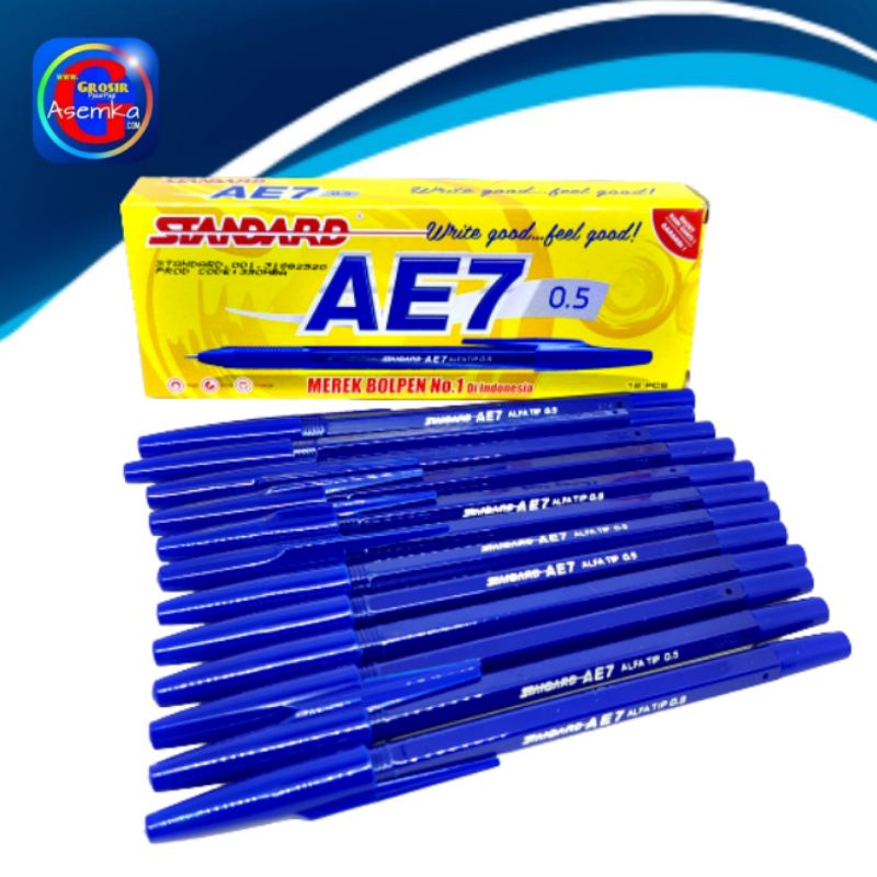 [GPA] Bolpen Standard AE7 pulpen grosir 12pcs