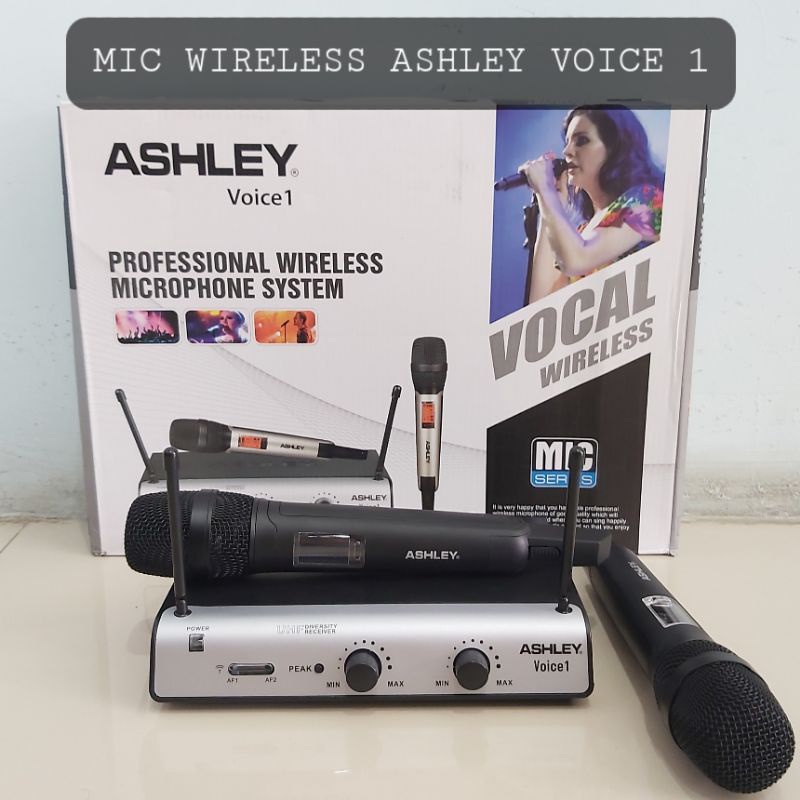 (BISA COD) Mic Wireless ASHLEY VOICE 1 Double Microphone