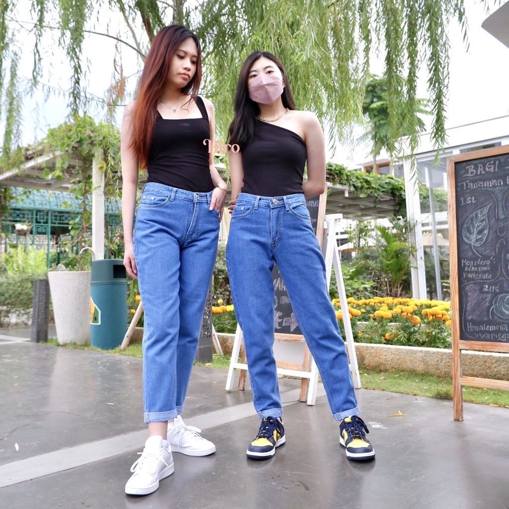 Celana HIRO WEAR DENIM Boyfriend Jeans Wanita Panjang 9028 CANDICE