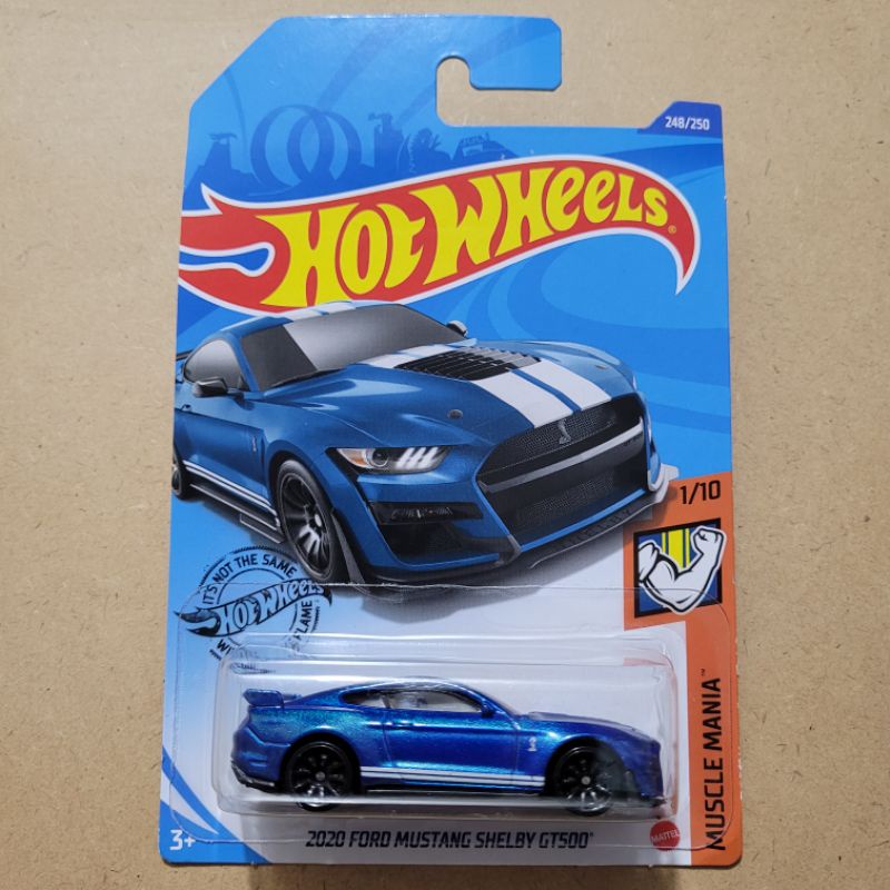 HOT WHEELS 2020 FORD MUSTANG SHELBY GT500 / MUSCLE MANIA [ BLUE WHITE ]