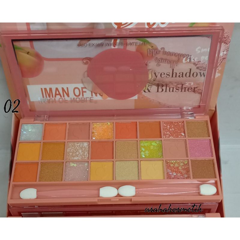 PROMO HOT !!! Perpcs EYESHADOW SWEET PEACH IMAN OF NOBLE PRO EXTRA MAKEUP PALLETE 12 WARNA