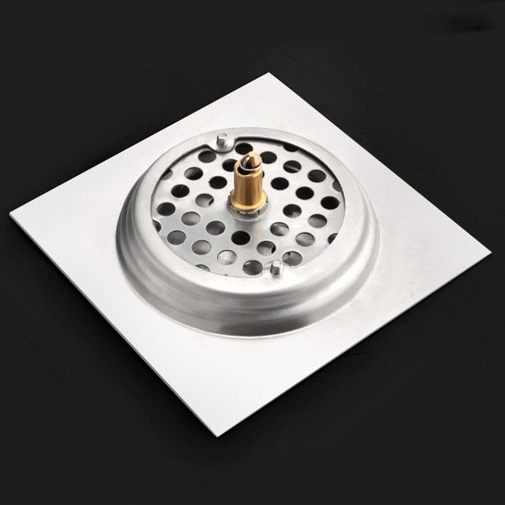 Populer Bounce type floor drain Bathroom Tool Stainless Aksesoris Kamar Mandi Penutup Saluran Air Colander Shower drain Cover Foot-Oprated floor drain