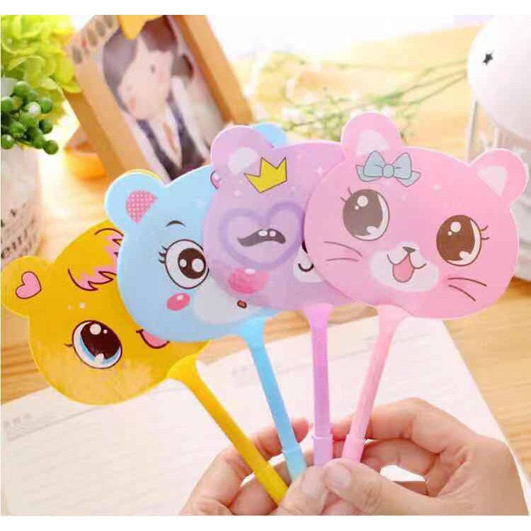 Topprice Pena Motif  Kipas BTS karakter Lucu Animal &amp; Buah Pena Kipas Karakter U09