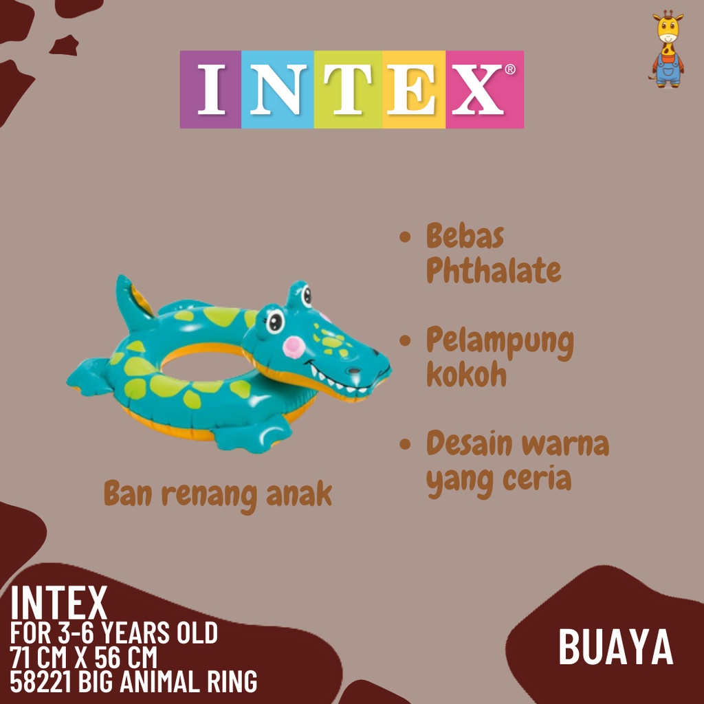 Intex 58221 Big Animal Ring - Pelampung Ban