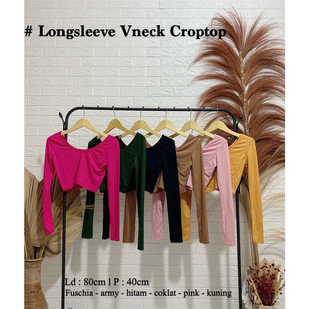 Longsleeve Croptop Vneck Polos / Croptop Polos / Vimel collection