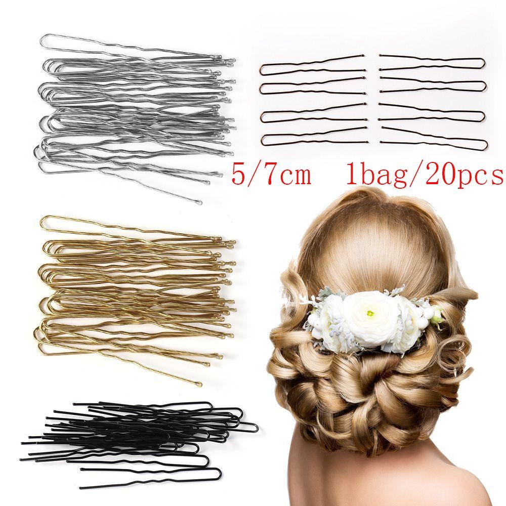 Top 20PCS Waved Hair Pin Emas Bridal Gaya Rambut Alat Hiasan Kepala Alloy Barrette