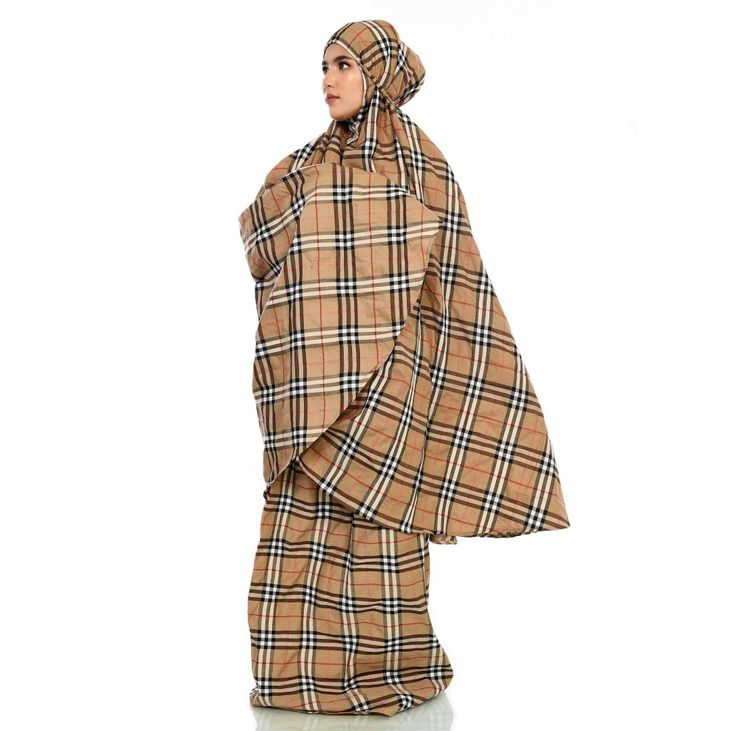 Jual Mukena Traveling Motif Burberry Youkaa Wear | Shopee Indonesia