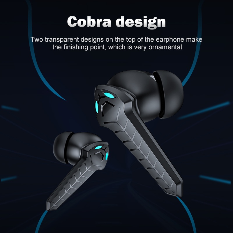 (Free Gift)Wireless Gaming Headset Bluetooth 5.0 Earphone TWS 9D Full Bass Stereo handsfree Latensi Rendah Dengan Mikrofon