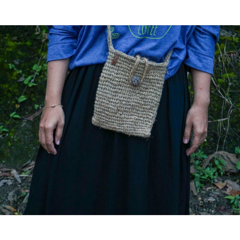 tas selempang shoulder bag rami | shoulder bag ramah lingkungan | aesthetic bag