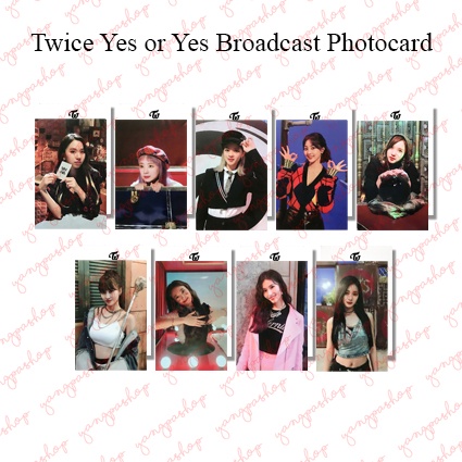 [READY / SET] TWICE YES OR YES BROADCAST BC TWIC PHOTOCARD FAN MADE UNOFFICIAL YANGPASHOP TW SANA TZ