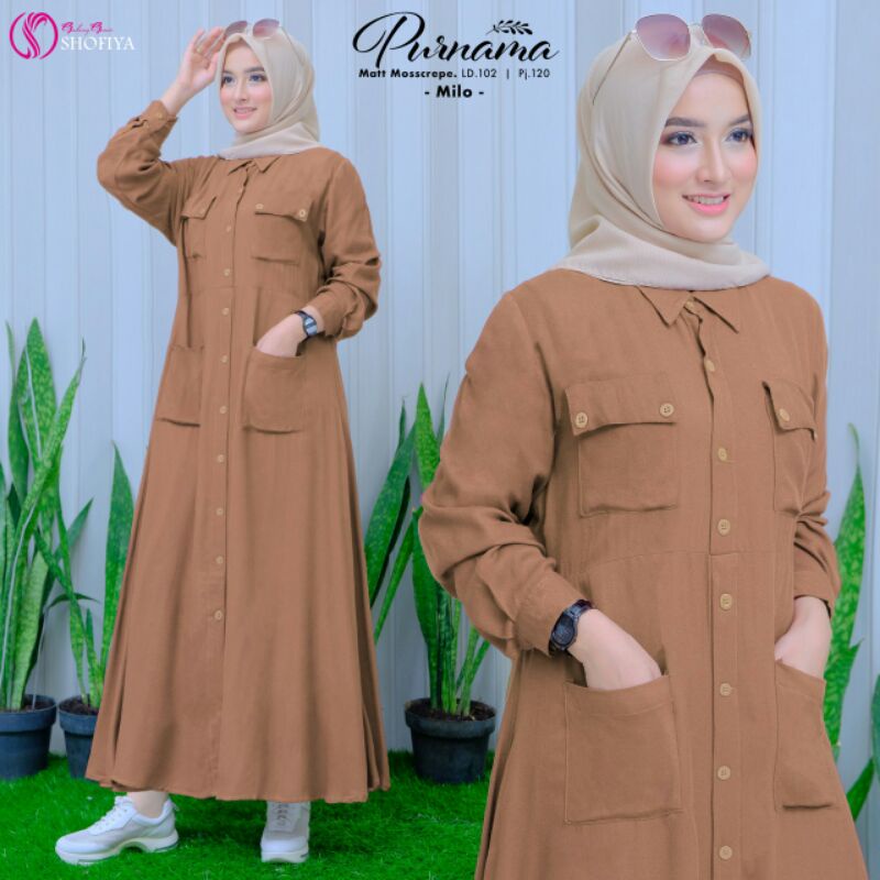 &quot;New ANABIA, PURNAMA&quot;,TYAS, SANDRA,SHITA &quot;Midi Dress Wanita Muslim by Ori Shofiya