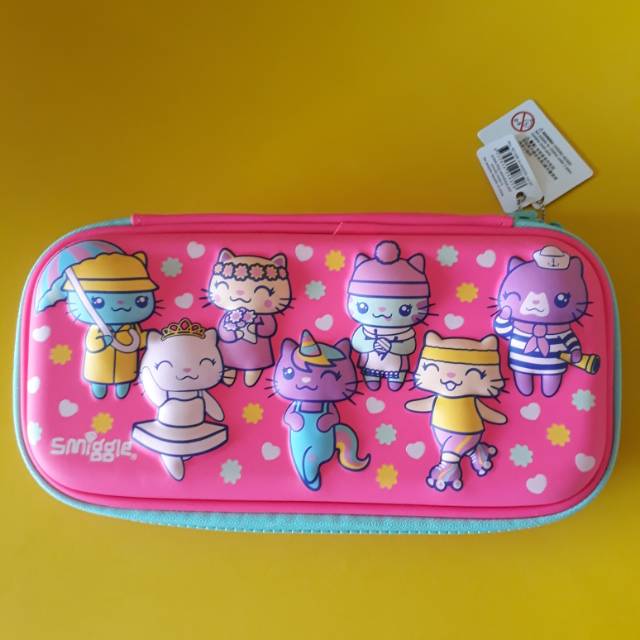 

pencil case hardtop smiggle cat kotak pensil smiggle warna pink cat