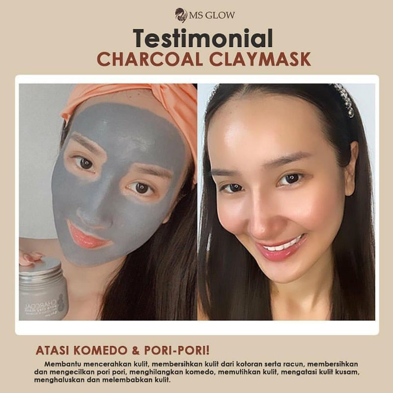 MS GLOW CLAY MASK MASKER WAJAH ORIGINAL