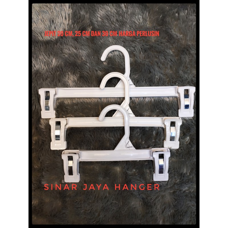 Harga perlusin hanger jepit 20 cm, 25 cm, dan 30 cm