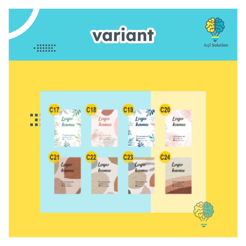 [Custom Logo] Hangtag Baju Stiker Label Sticker Tag Pakaian Perlengkapan Packing By Aqilsolution