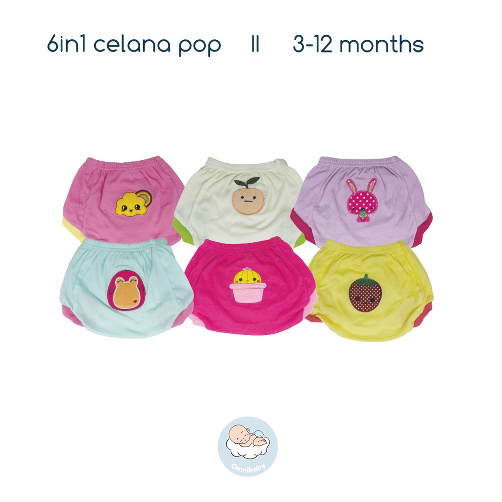 lovelle cart's celana pop bayi laki-laki/ bayi perempuan 6in1(0-12 bulan) SNI!