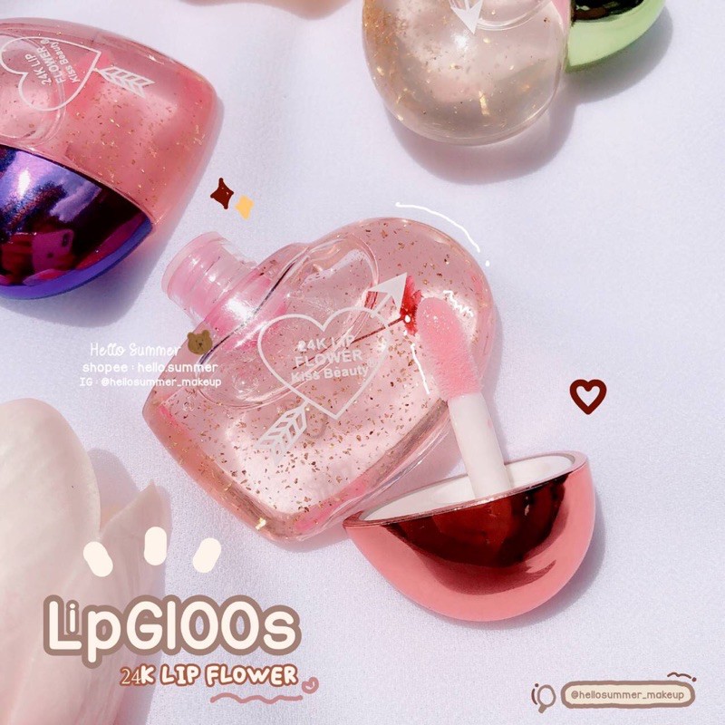 [ORI THAILAND] Kiss Beauty LOVELY 24k Lip Flower Magic Lipgloss