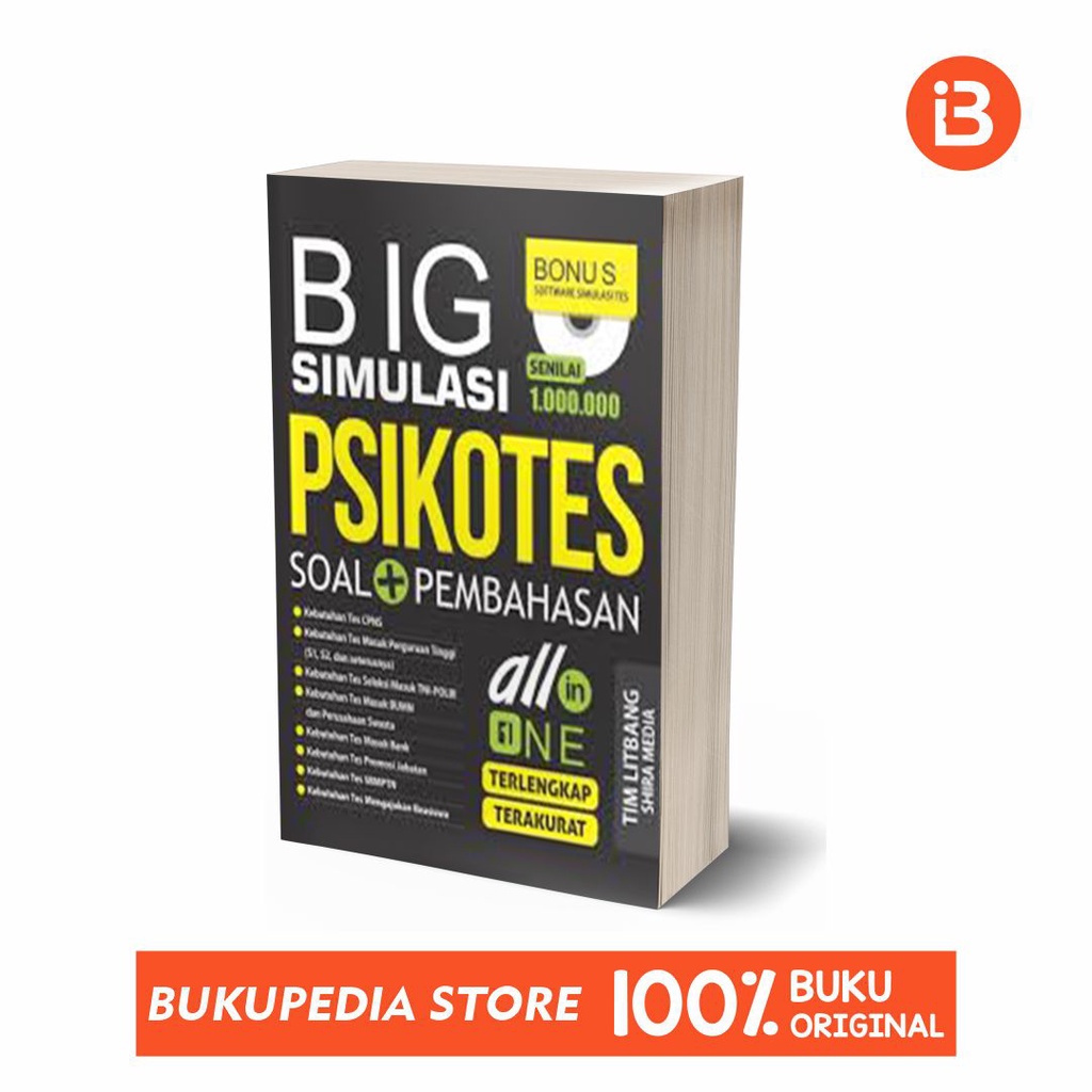 

BUKU BIG SIMULASI PSIKOTES - SHIRA MEDIA - BESTSELLER! ( BONUS PENSIL 2B, BOOKMARK, STIKER )