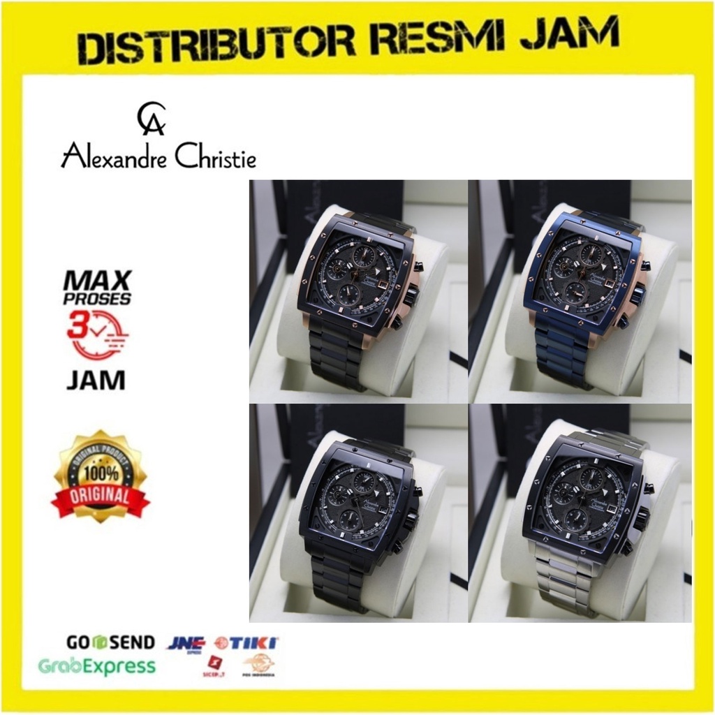 JAM TANGAN PRIA ALEXANDRE CHRISTIE AC 6376 / AC6376 RANTAI ORIGINAL