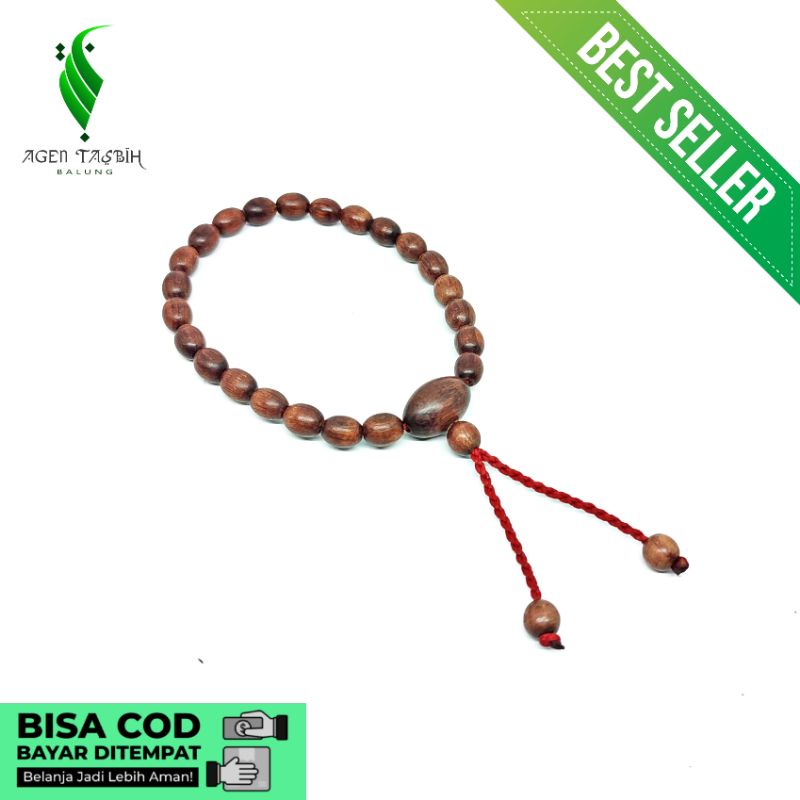 Gelang Kayu Galih Nagasari Petir Motif Oval, Size 6mmx8mm/Gelang Kayu Cantik