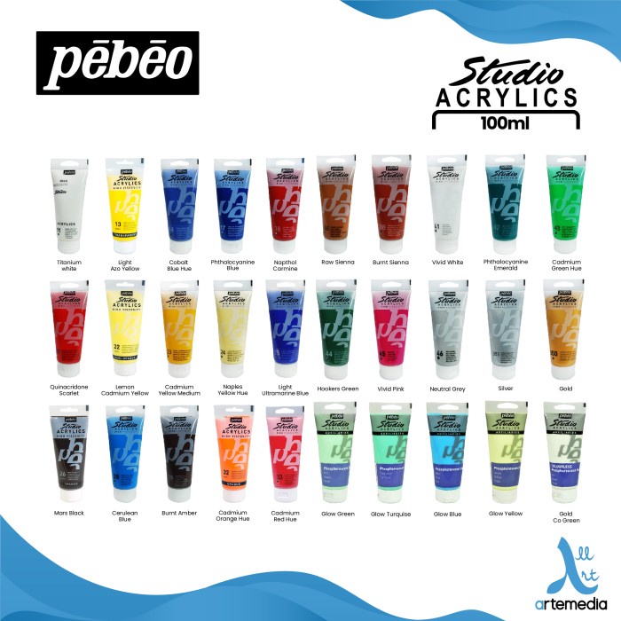 

Dijual Cat Akrilik Pebeo Studio Fine Acrylic 100Ml Paint Color - 01/02 Hot Sale