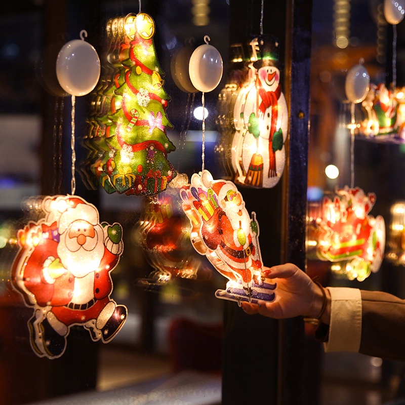 [ LED Christmas Window Suction Cup Light Decoration for Home Living Room Bedroom Christmas Festival Party Gift ]