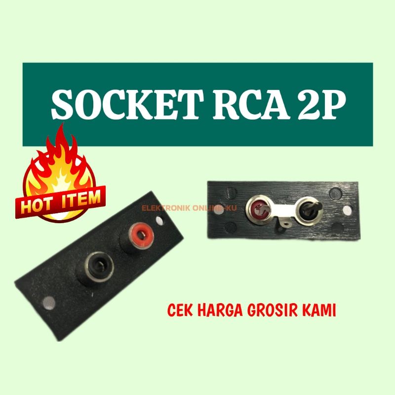 SOCKET RCA 2PIN GROUND GANDENG