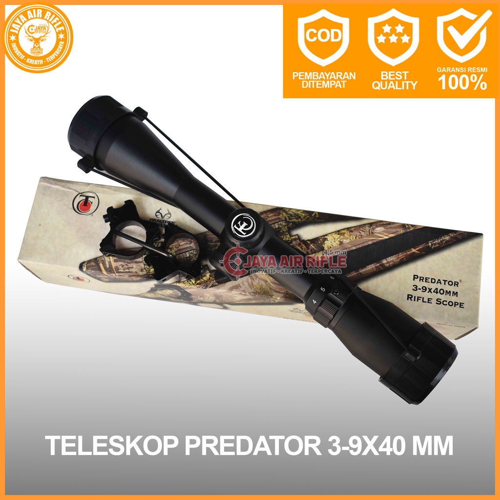 Teleskop Predator Thompson 3-9X40 MM Aksesoris Senapan Uklik Angin