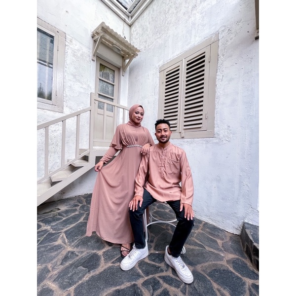 Vanesha Margaretta - Couple 621 / set keluarga / Dress Wanita + Baju Pria / Fashion Muslim