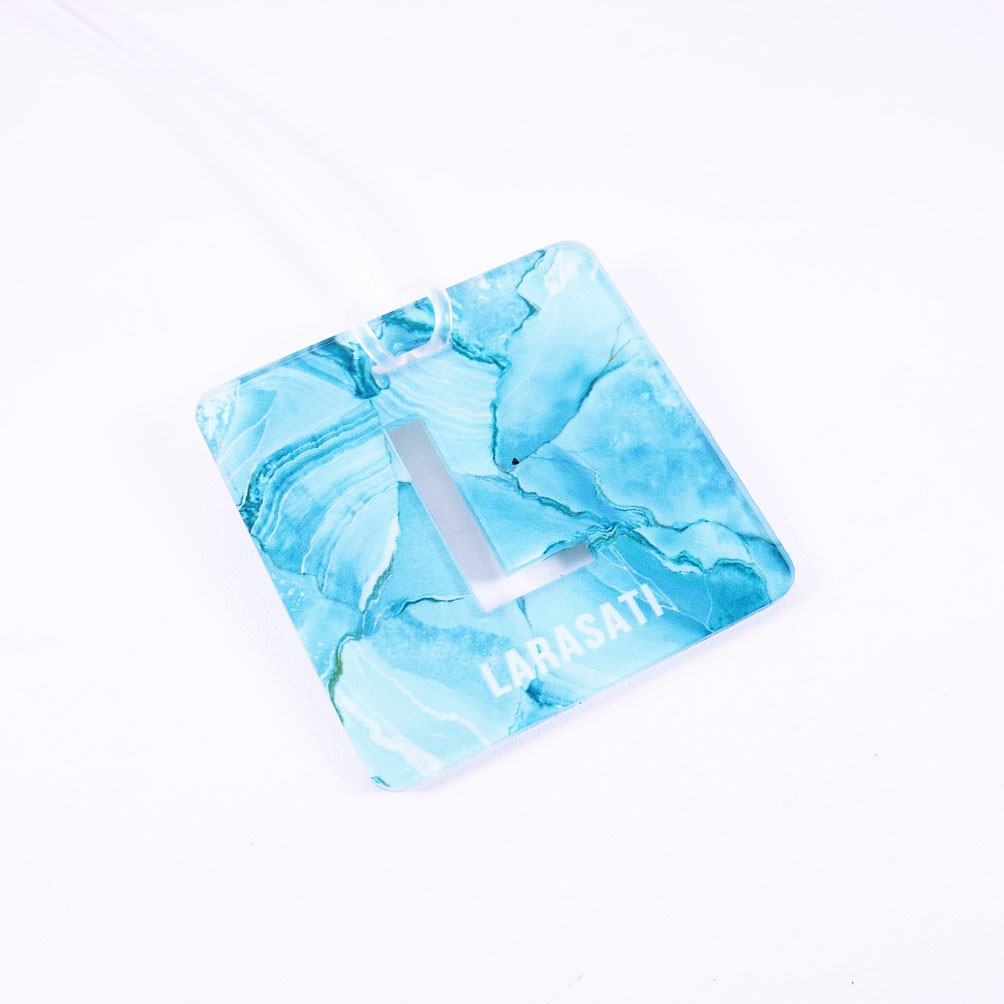 Square Bag Tag | Luggage Tag | Marble Custom Akrilik