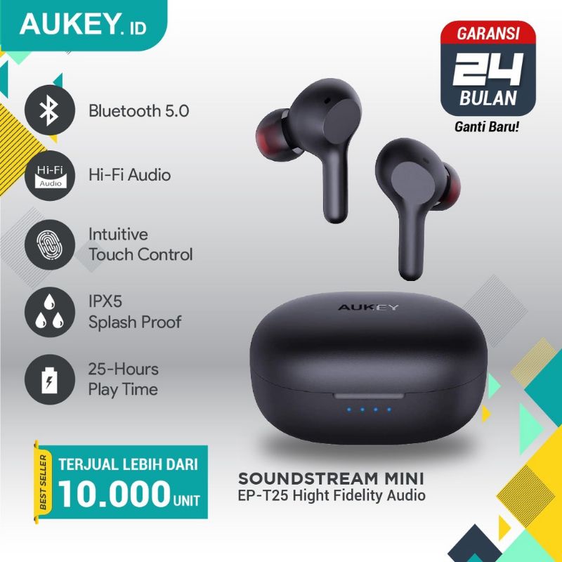 Aukey Headset / TWS Bluetooth EP-T25 High Fidelity Audio