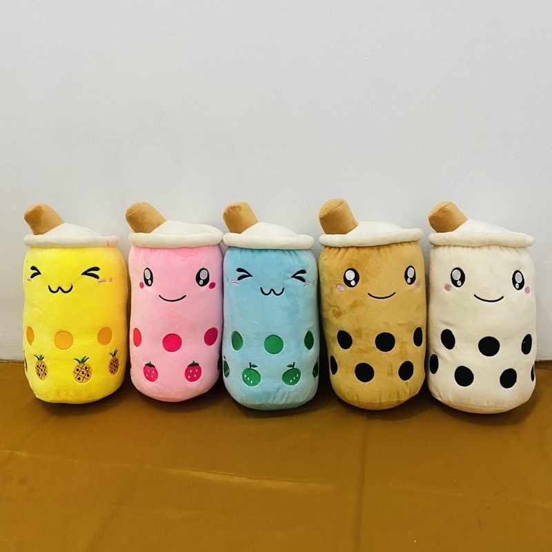 Boneka Boba LED Bubble Milk Tea Pearl Brown Sugar/Boneka Viral/ Boneka Buble Tea